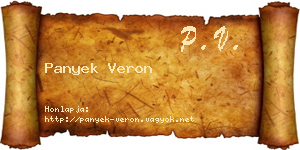 Panyek Veron névjegykártya